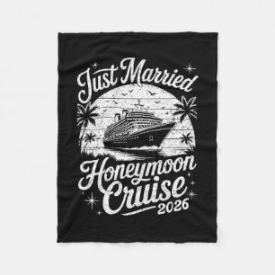 Couverture Polaire Croisière de lune de miel Cute Just Married 2026 J
