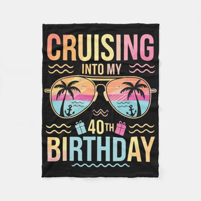 Couverture Polaire Croisière pour mon 40e anniversaire coucher de sol (Devant)