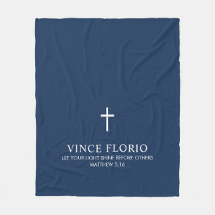 Couverture Polaire Croix Bleue Marine Personnalisée