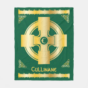 Couverture Polaire Croix celtique et lettre de noeud C Monogramme et