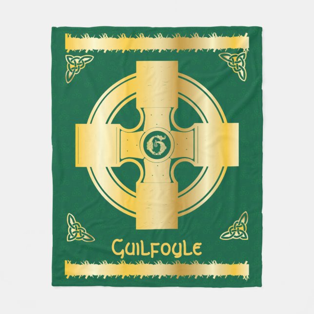 Couverture Polaire Croix celtique et lettre de noeud G Monogramme et  (Devant)