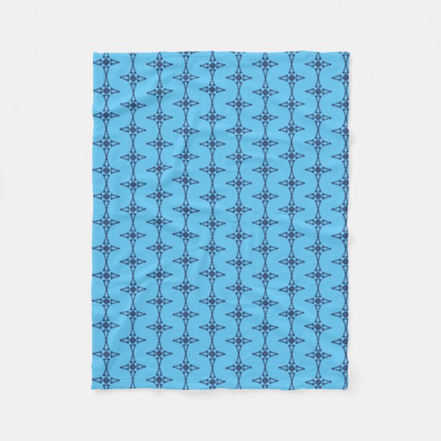 Couverture Polaire Croix Chrétienne en Bleu Céleste Art (Devant)