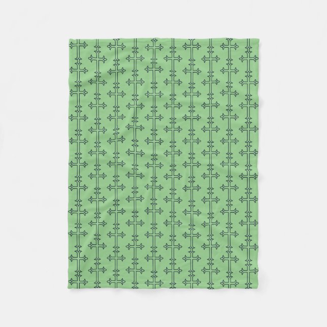 Couverture Polaire Croix chrétienne typique (Devant)