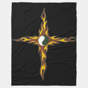 Couverture Polaire Croix-feu de Yin Yang