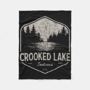 Couverture Polaire Crooked Lake Indiana Extérieur Vintage