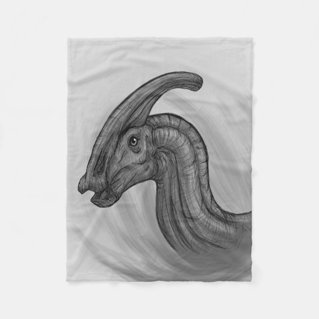 Couverture Polaire Croquis Parasaurolophus (Devant)