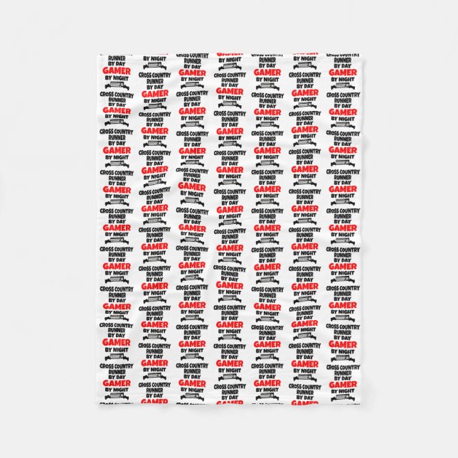 Couverture Polaire Cross Country Runner aime jouer aux jeux vidéo (Devant)