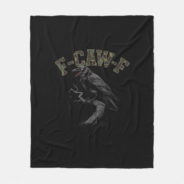 Couverture Polaire Crow F-Caw-F Funny Bird (Devant)