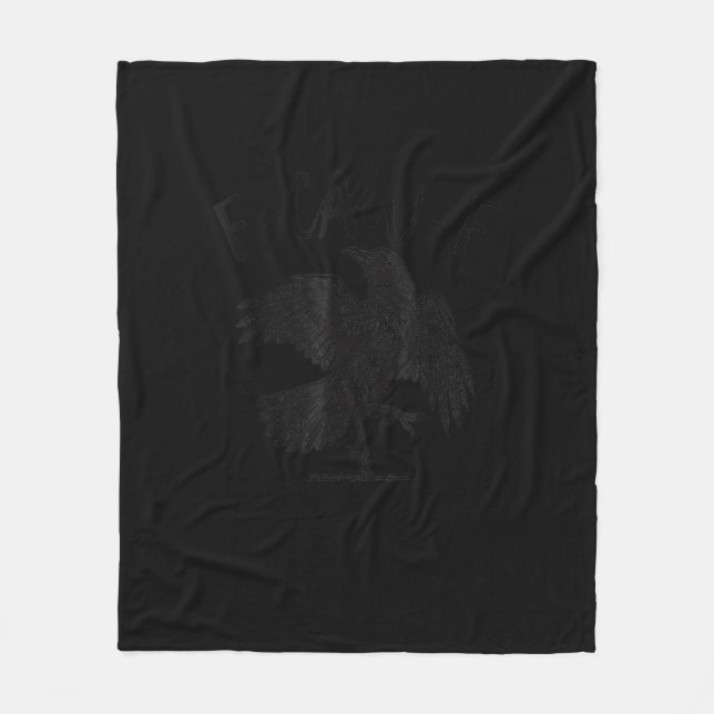 Couverture Polaire Crow, F-Caw-F Funny Bird Aesthetic Casual (Devant)