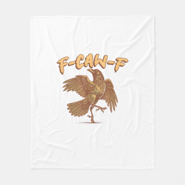 Couverture Polaire Crow F-Caw-F Funny Bird Raven Meme (Devant)