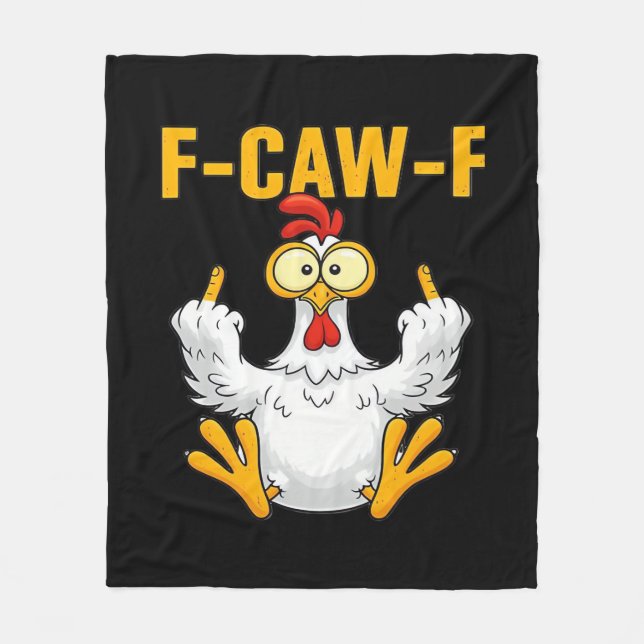 Couverture Polaire Crow F-Caw-F Funny Humor Gothic (Devant)