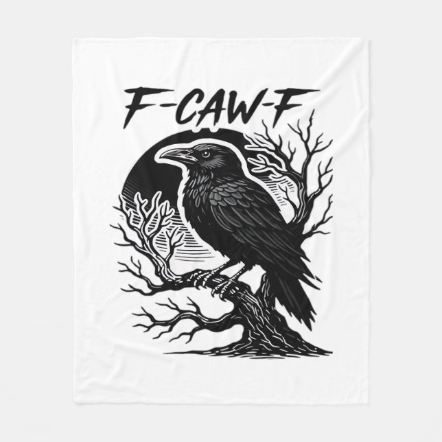 Couverture Polaire Crow F-Caw-F Gothic Humor Funny (Devant)