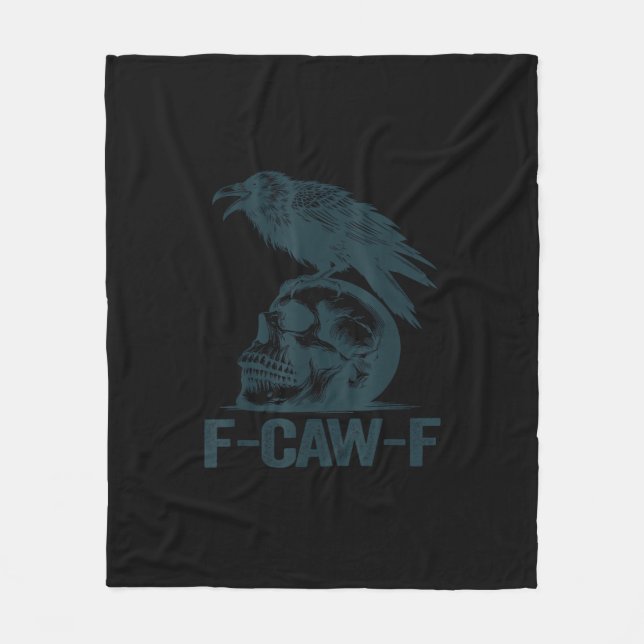 Couverture Polaire Crow F-Caw-F Retro Crow Lover Funny (Devant)