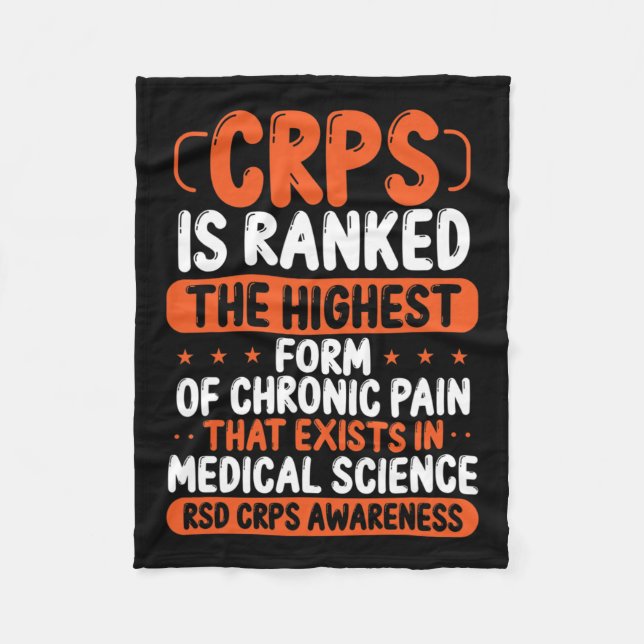 Couverture Polaire Crps Sensibilisation Douleur Chronique Orange Ribb (Devant)
