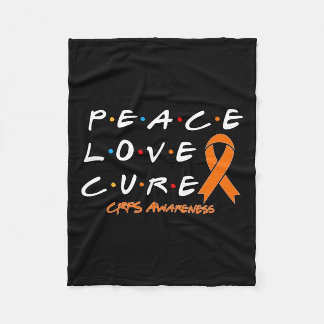 Couverture Polaire Crps Sensibilisation Peace Love Cure (Devant)
