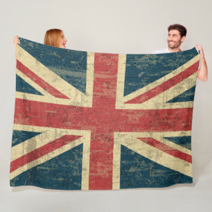 Couverture Polaire Cru d'Union Jack affligé