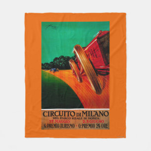 Couverture Polaire Cru PosterEurope de Milan de Di de Circuito