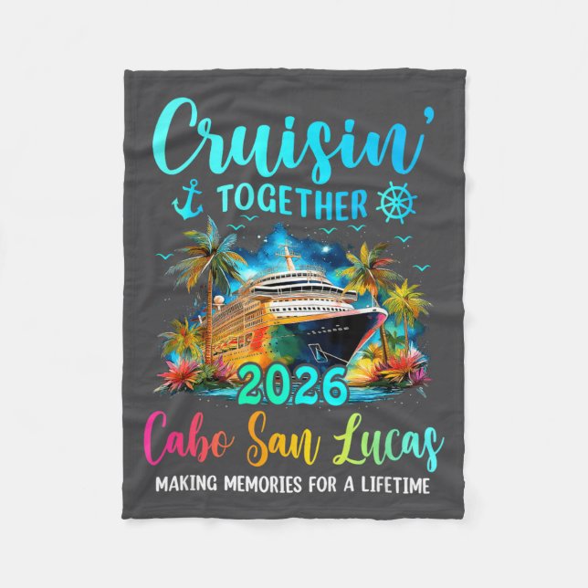 Couverture Polaire Cruisin' Together Cabo San Lucas 2026 Family Cruis (Devant)