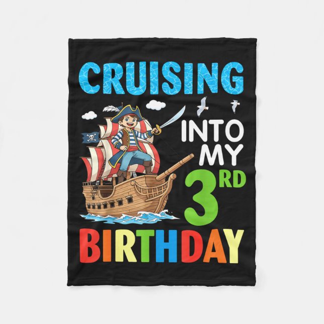 Couverture Polaire Cruising Into My 3rd Birthday Rate Little Boy 3 Ye (Devant)