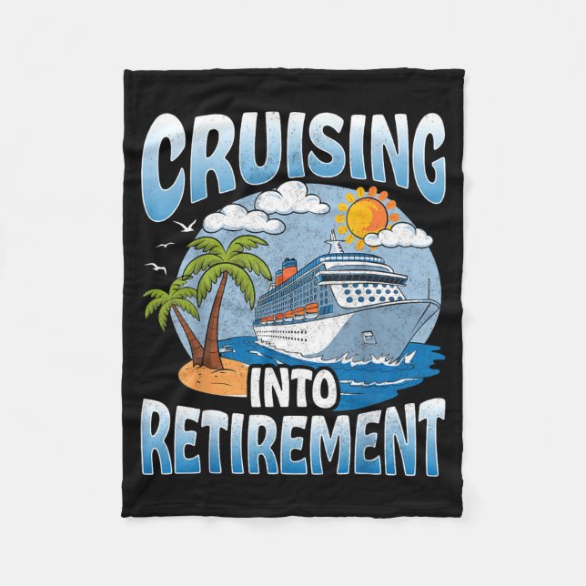 Couverture Polaire Cruising Into Retirement Cruise Vacation Party Cru (Devant)