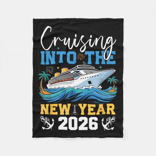 Couverture Polaire Cruising Into The New Year 2026 Matching Family Ho (Devant)
