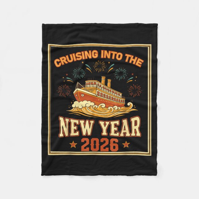 Couverture Polaire Cruising Into The New Year 2026 Voyage Fireworks  (Devant)