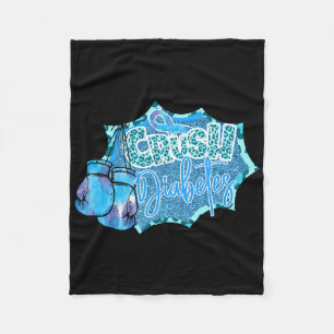 Couverture Polaire Crush Diabetes Blue Boxer Gants Diabète Sensiene