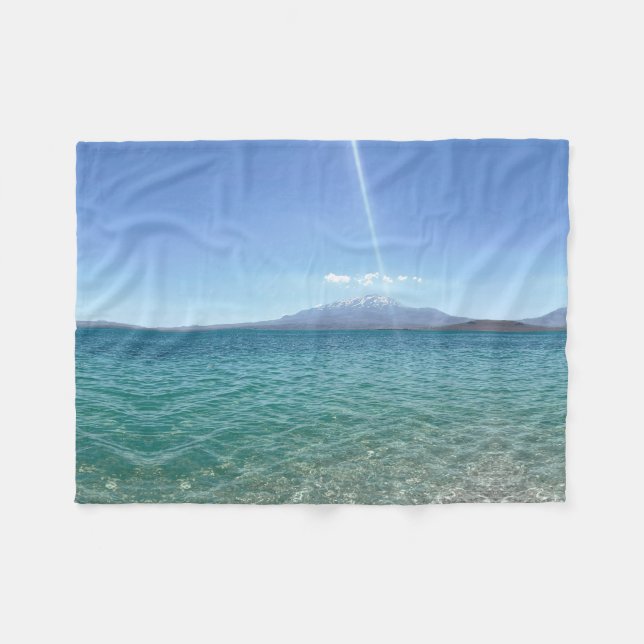 Couverture Polaire Crystal Water View Blue Sky Beach Vibe Paisible (Devant (Horizontal))