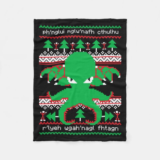 Couverture Polaire Cthulhu Cultist Christmas Cthulhu Ugly Christmas S (Devant)