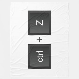 Couverture Polaire Ctrl-Z+Z "ANNULER" Clavier d'ordinateur noir