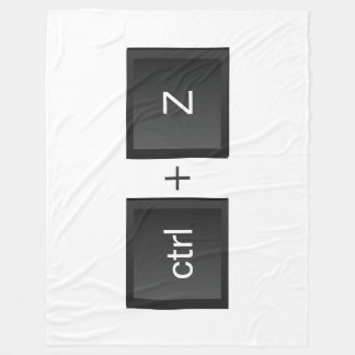 Couverture Polaire Ctrl-Z+Z "ANNULER" Clavier d'ordinateur noir