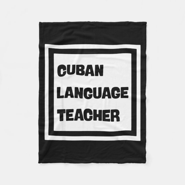 Couverture Polaire Cuban Language Teacher  (Devant)