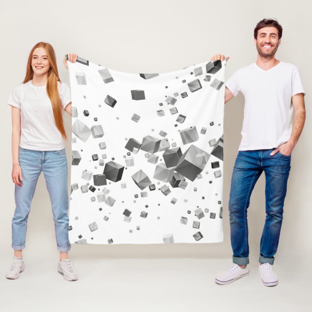 Couverture Polaire Cubes colorés 3 (En situation)