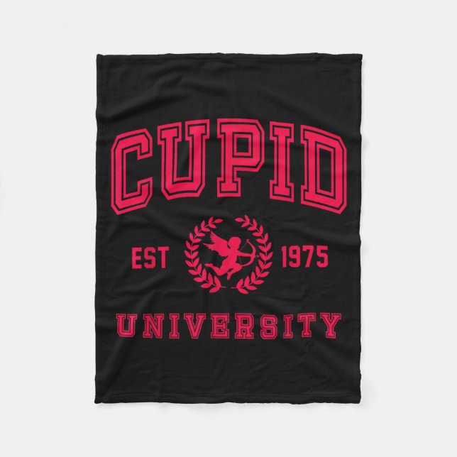 Couverture Polaire Cud University Cute Cherub Valentines Day Crest  (Devant)