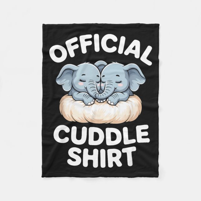 Couverture Polaire Cuddle Shirt Cute Baby Elephant Snuggle  (Devant)