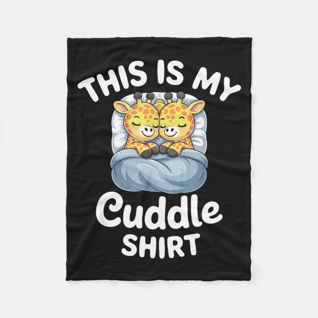 Couverture Polaire Cuddle Shirt Cute Giraffes Funny Cozy  (Devant)