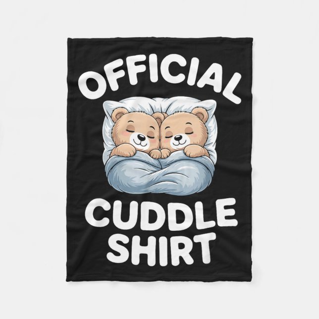 Couverture Polaire Cuddle Shirt Cute Teddy Bear Sleepwear  (Devant)
