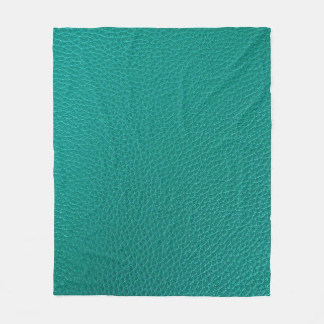 Couverture Polaire Cuir Aquamarine : Texture de serpent à la mode. (Devant)