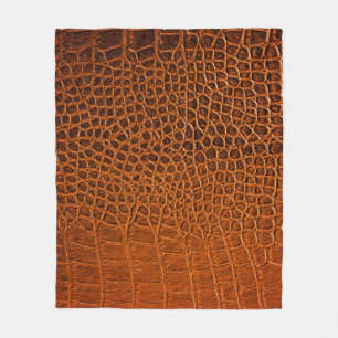 Couverture Polaire Cuir de crocodile Brown