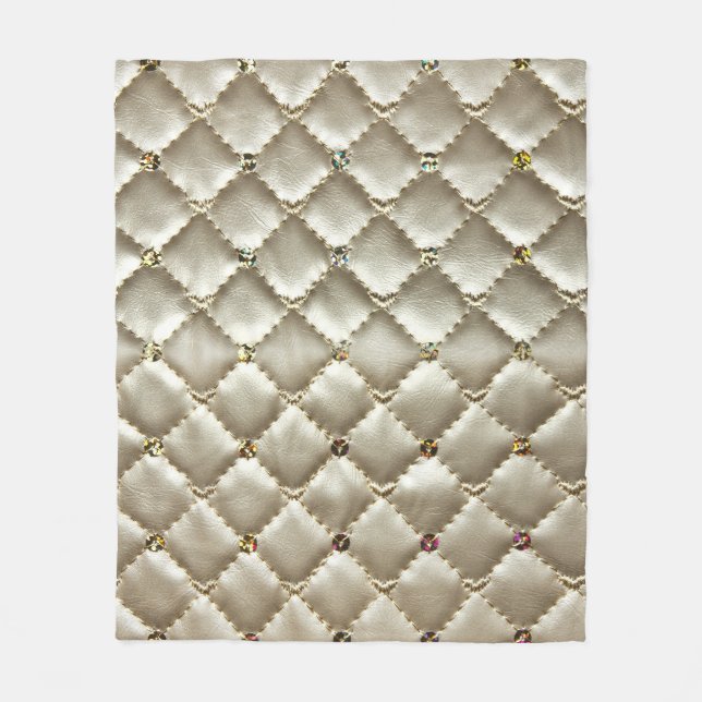 Couverture Polaire Cuir d'or : Texture Arrière - plan luxueuse (Devant)