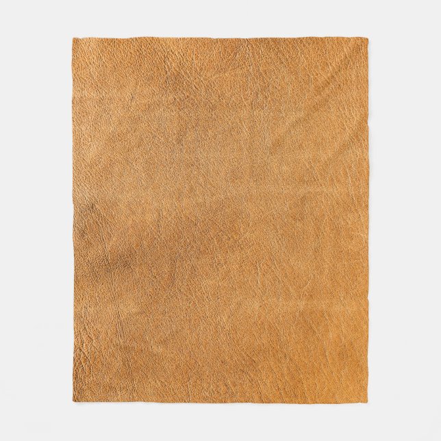 Couverture Polaire Cuir Italien Lambskin : Texture Vintage (Devant)