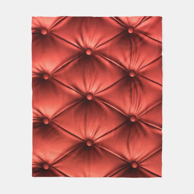 Couverture Polaire Cuir rouge texturé : Détails du matériau (Devant)
