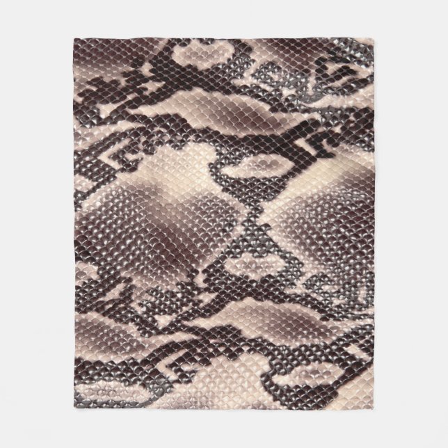 Couverture Polaire Cuir serpent : texture brune transparente (Devant)
