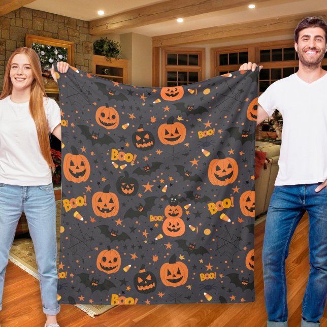 Couverture Polaire Cuisine Et Éffrayante Halloween À Thème Cosy (Cute And Spooky Halloween Themed Cozy Fleece Blanket)