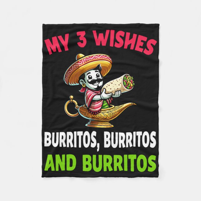 Couverture Polaire Cuisine mexicaine Burrito Funny Cinco De Mayo (Devant)