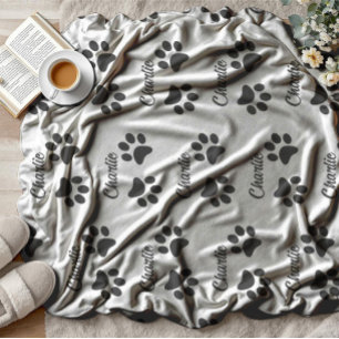 Couverture Polaire Cuisine Noire Paw Pet Pet Nom de l'Amoureux Cuisin