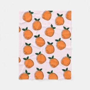 Couverture Polaire Cuisine Oranges Blanche-Toison