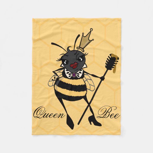 COUVERTURE POLAIRE CUISINE QUEEN BEE AVEC HONEYCOMB FLEECE BLANKET (Devant)