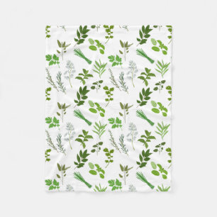 Couverture Polaire Cuisine verte Herbes de jardin culinaires