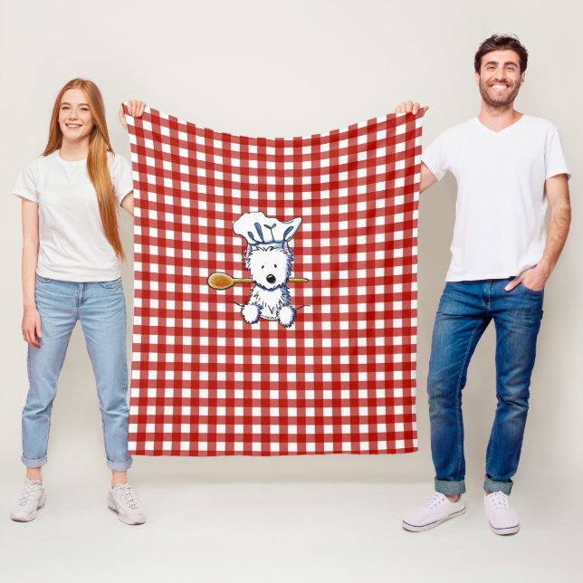 Couverture Polaire Cuisine Westie KiniArt Blanche polaire (En situation)